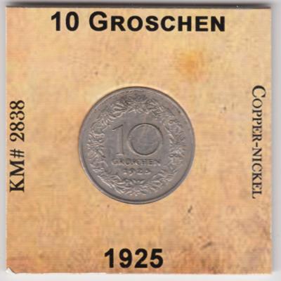 10 Groschen 1925 - Austria