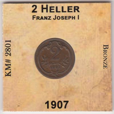 2 Heller 1907 - Austria
