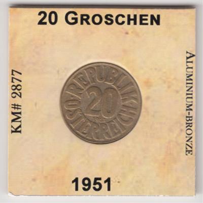 20 Groschen 1951- Austria