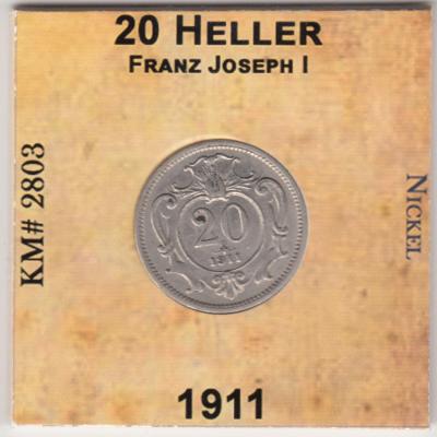 20 Heller 1911 - Austria