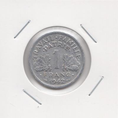 1 Franc 1942 - France - light type
