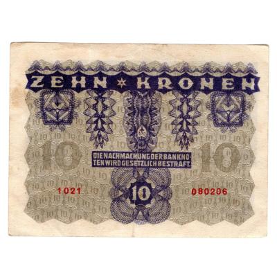 10 Kronen 1922- Austria