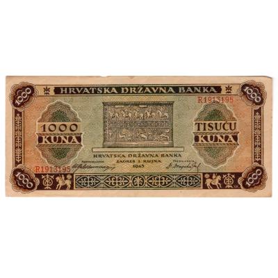 1000 Kuna 1943 - Croatia