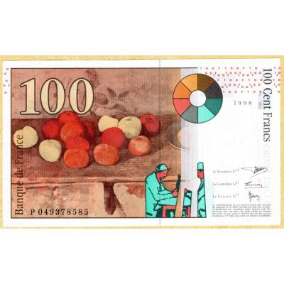 100 Francs 1998 - France - Cézanne