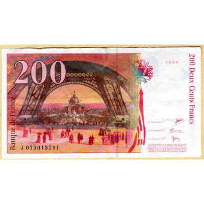 200 Francs 1999 - France - Eiffel