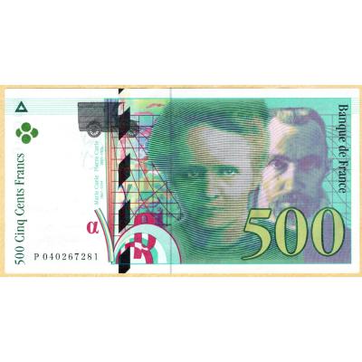 500 Francs 1998 - France - Pierre & Marie Curie