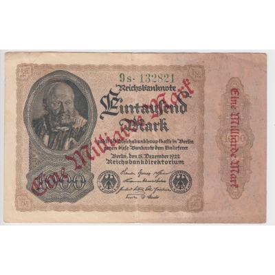 1 Million Marks 1923 - overprint on 1000 Mark P-82