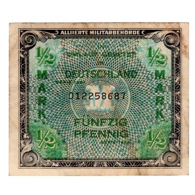 ½ Mark - Allied Military Authority 1944 - Germany - 8687