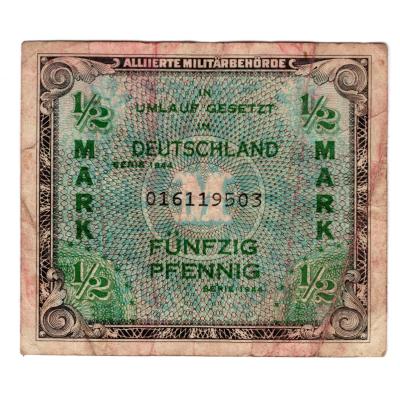 ½ Mark - Allied Military Authority 1944 - Germany