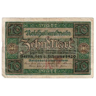 10 Mark 1920 - Reichsbanknote