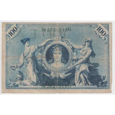 100 Mark 1908- Reichsbanknote; green seal