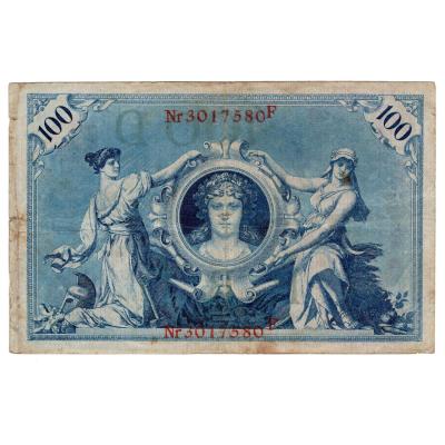 100 Mark 1908- Reichsbanknote; red seal