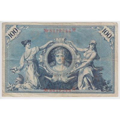 100 Mark 1908- Reichsbanknote; red seal