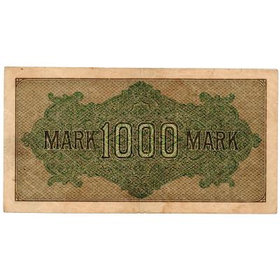 1000 Mark Reichsbanknote 1922 - 76e - Lattice Watermark Pattern