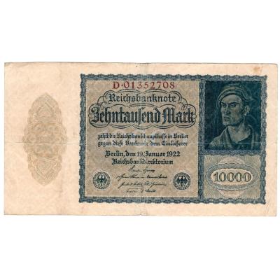 10000 Mark 1922 - Reichsbanknote, small issue