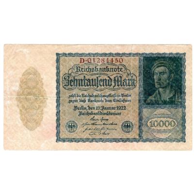10000 Mark 1922 - Reichsbanknote, small issue