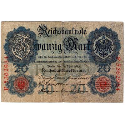 20 Mark Reichsbanknote (1910 Apr)
