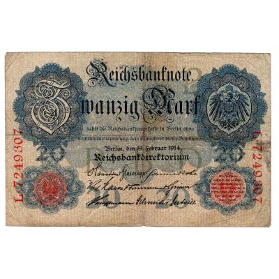 20 Mark Reichsbanknote (1914 Feb)