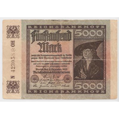 5000 Mark Reichsbanknote 1922