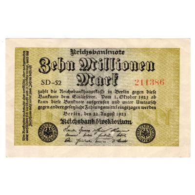 10 Million Mark 1923 - Reichsbanknote
