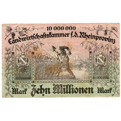 10 Millionen Mark 1923 - Landwirtschaftshammer of the Rheinprovinz, Bonn