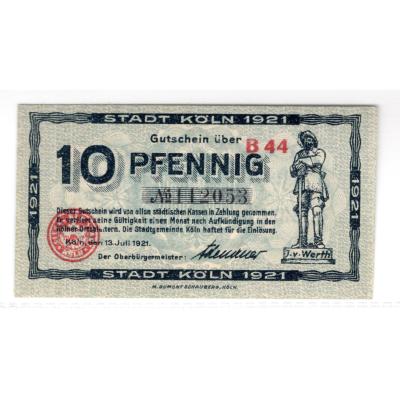 10 Pfennigs 1921 -  City of Cologne (notgeld)