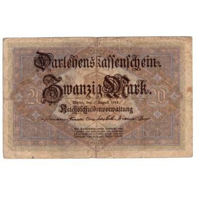 20 Mark 1914 Darlehenskassenschein