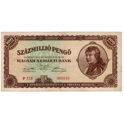 100 000 000 Pengő 1946 - Hungary