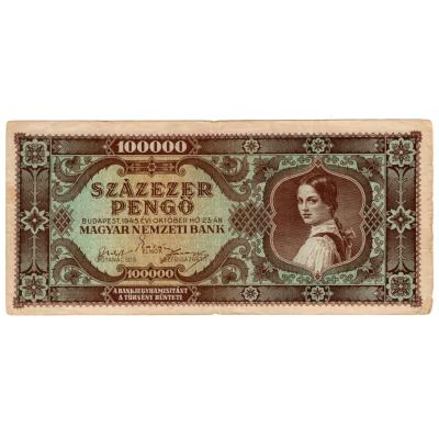 100000 Pengő 1945 - Hungary