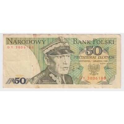 50 Zlotys 1988 - Poland