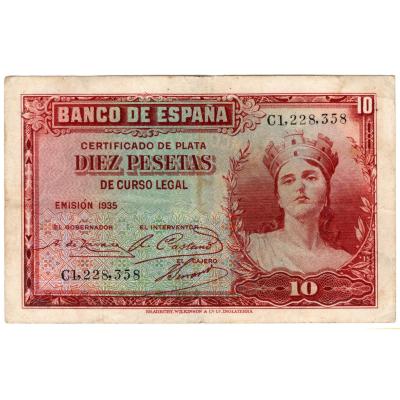 10 Pesetas 1935 - Spain