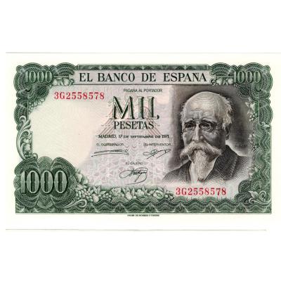 1000 Pesetas 1971 - Spain