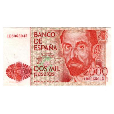 2000 Pesetas 1980 - Spain