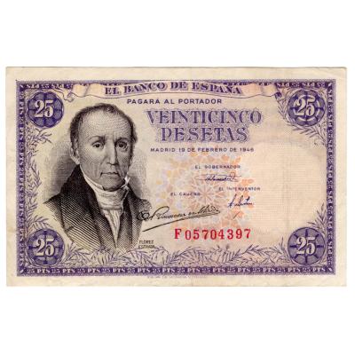 25 Pesetas 1946 - Spain