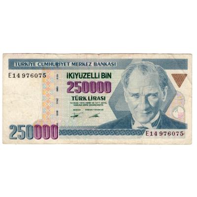 250,000 Lira 1992-1998 - Turkey