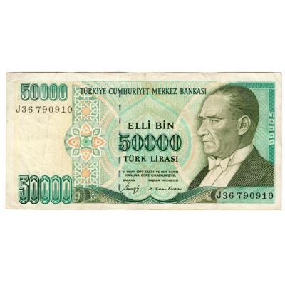 50,000 Lira 1989 - Turkey