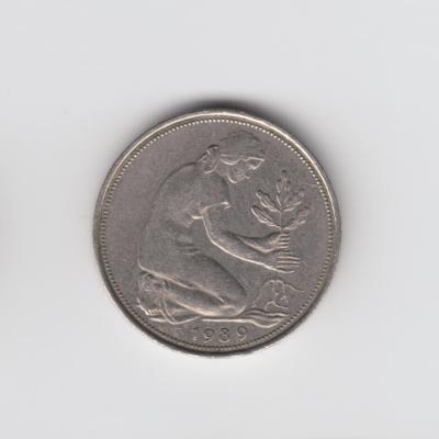 50 Pfennig 1989 J - Germany