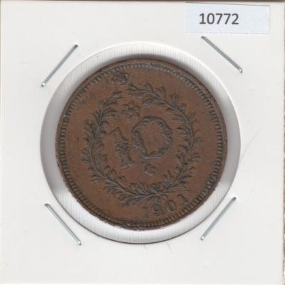 10 Reis 1901 Charles I - Portugal