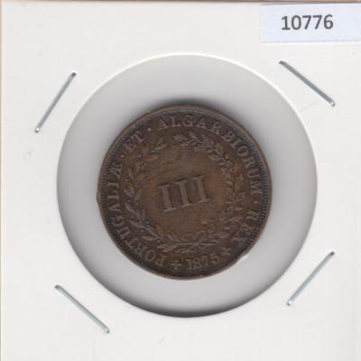 3 Reis 1875 Luiz I - Portugal