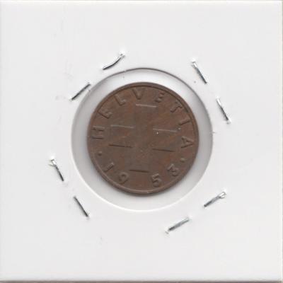 2 Rappen 1953 - Switzerland