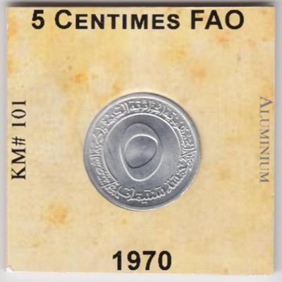 5 Centimes 1970 - Algeria