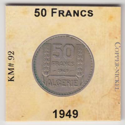 50 Francs 1949 - Algeria