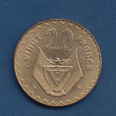 20 Francs 1977- Rwanda