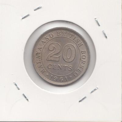 20 Cents 1961 - Malaya and British Borneo