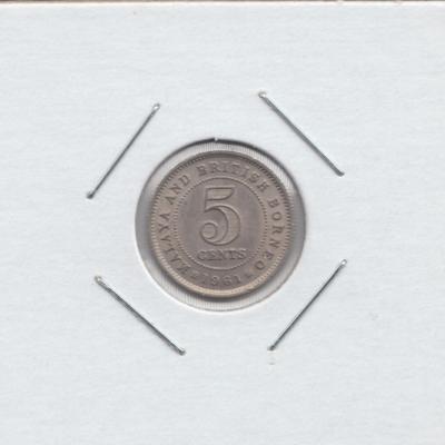 5 Cents 1961 - Malaya and British Borneo