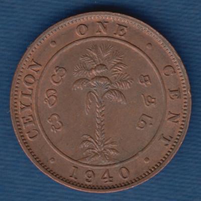 1 Cent 1940 - Ceylon