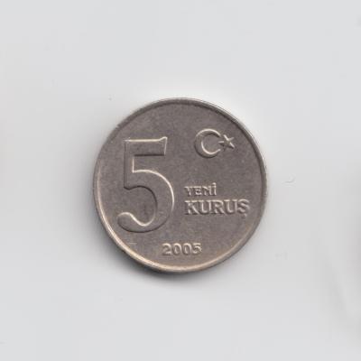 5 Yeni Kuruş 2005 - Turkey