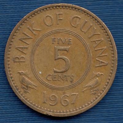 5 Cents 1967 - Guyana